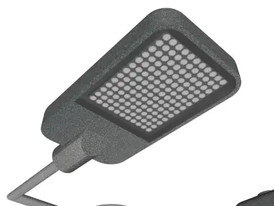 Concrete Lamp Post - Light Pole - Light Post - Street Light 05 3D model