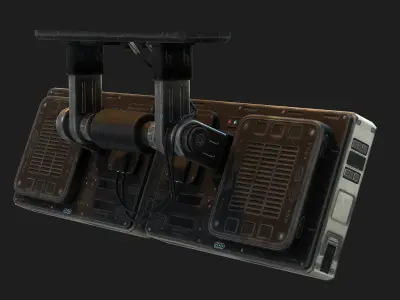 Sci Fi Monitors low poly  Low-poly 3D model