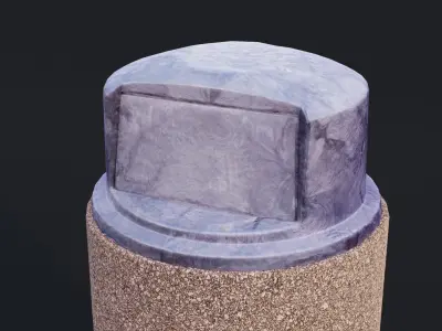 Garbage Bin Low-poly 3D model