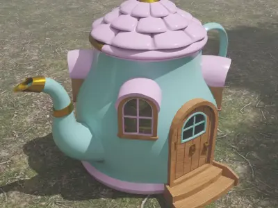 Teapot Miniature House 3D model