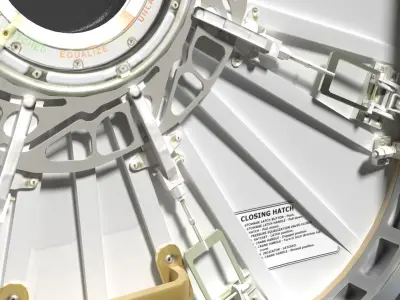 Space Station Common Hatch Low-poly 3D model