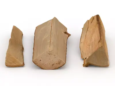 Firewood Logs - Stylized Low Poly Wood Stack for Camp Low-poly 3D model