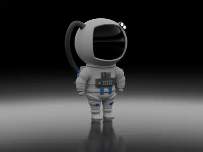 Simple Astronaut Low-poly 3D model
