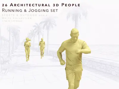 Running and Jogging -  26 Architectural Figures 3D print model
