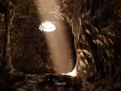 4 Caves Collection - Base Cavern Environments 3D Model Pack