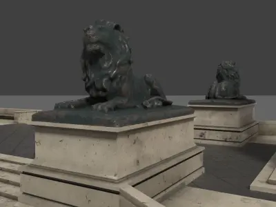 Ulysses S Grant Memorial Low-poly 3D model