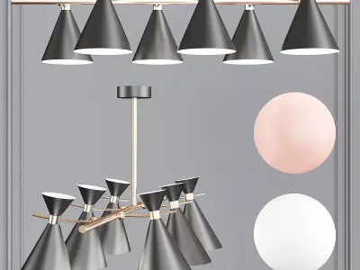 PINK MACAROON CHANDELIER 3D model