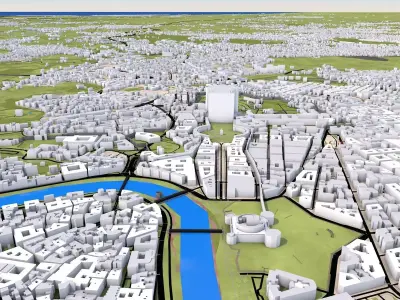 Rome City Italy Europe Low-poly 3D model