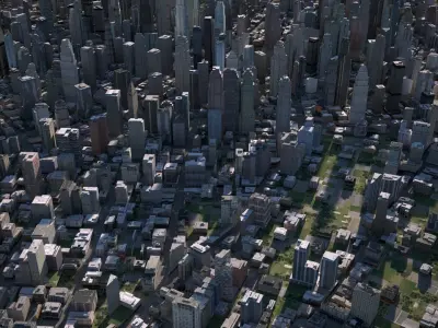 City 09 Low-poly 3D model