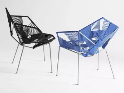 C E C chair designed 3D model