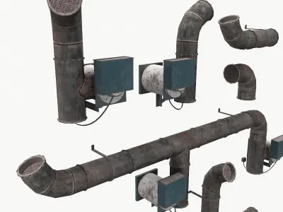 Ventilation old Low-poly 3D model