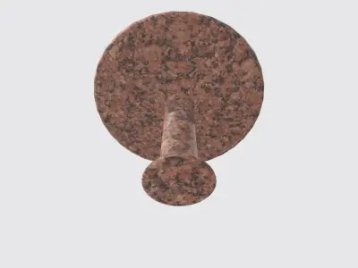 Low Poly Granite Table Free 3D model