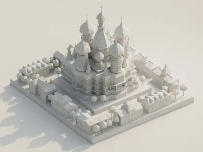 St Basils Cathedral Low-poly 3D model