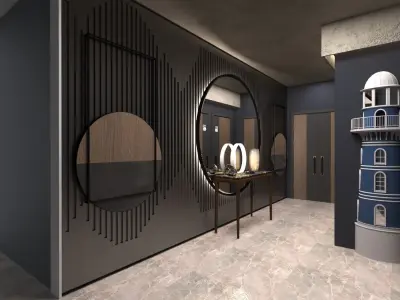RESTAURANT RESTROOM DESIGN 3D model