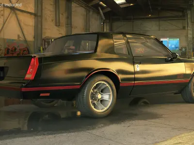  Chevrolet Monte Carlo SS Classic Coupe Black Rigged for Maya 