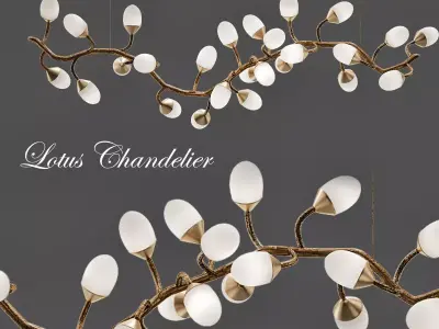 Lotus Chandelier Horizontal 3D model