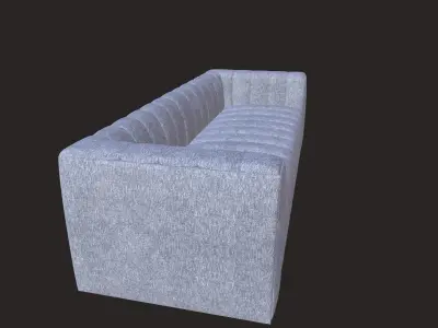 Tufted Upholstered Fabric Sofa 3D model