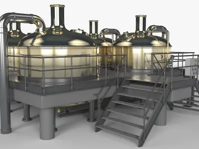 Brewery Scene 3D model
