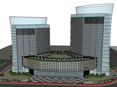 vacation spot-Resort-Fashion Leisure Hotel-0110 3D model