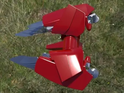 Animated Robot Wings 3D model