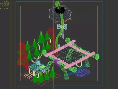 City - embroidery booth 3D model