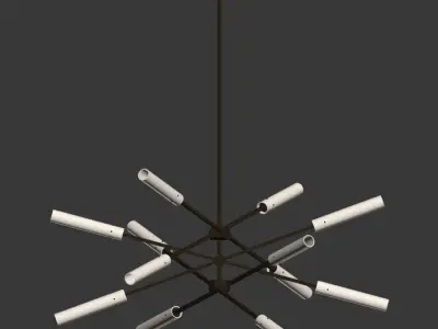Flute 3 30 LED Chandelier 3D model