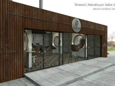 Women Hair Salon  3D model 3D model