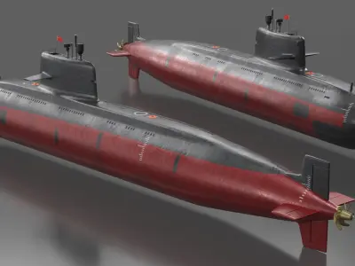 Yuan-Class Military Submarine Type 039A Rigged for Maya 