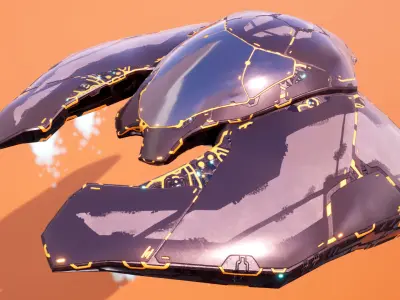 Basic Spaceship   Vector Low-poly 3D model