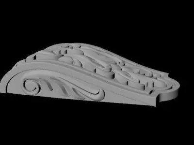 2 pilasters ornate design 3D model
