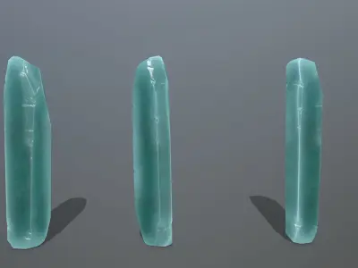 Crystal Set of crystals Low-poly 3D model