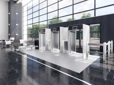 Business center lobby interior 3D model