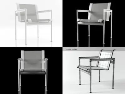 1966-45 Dining chair 3D model