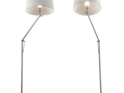 Industrial Adjustable Floor Lamp 3D model