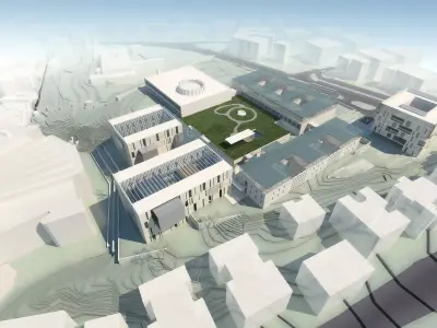 Campus Buildings Set 01 Low-poly 3D model