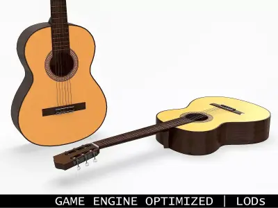 Classical Guitar Brand New Low-poly 3D model