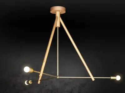 Lodge Chandelier 3 3D model purchase