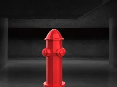 low-poly fire hydrant Free low-poly 3D model