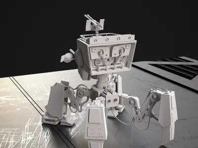 Mech AT-ST Star Wars 3D model