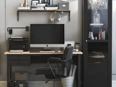 Office workplace 8 3D model