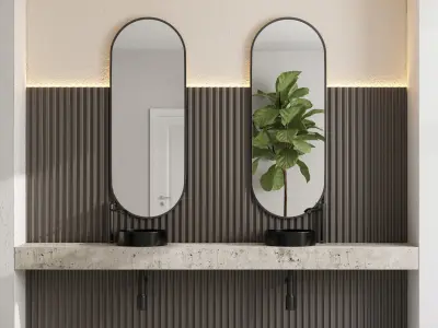 Bathroom furniture by inbani faucet set 09 Low-poly 3D model