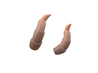 Demon Horn v2 005 Low-poly 3D model