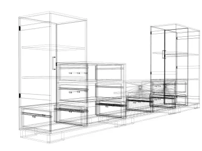 tv stand 72 Low-poly 3D model