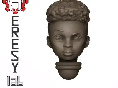 Heresylab - Female Sci-Fi heads for conversions SET 4 of 21 3D print model