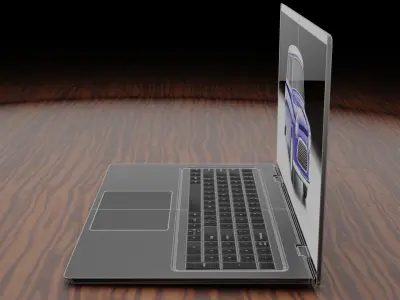 Laptop with Pixel-Based Functional Screen 3D model