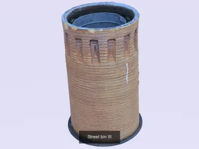 Street bins collection 3D Model Pack