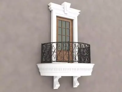 Balcony Door 2 3D model