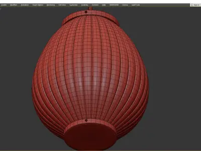 Welles 3 Light Pendant in Warm Brass Low-poly 3D model