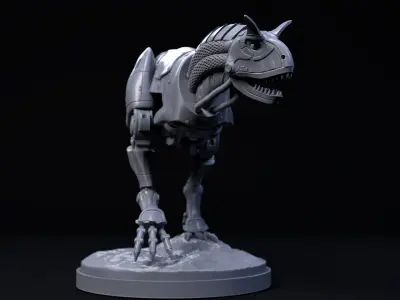 Carnotaurus mecha robot 32mm scale pre-supported dinosaur 3D print model