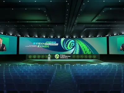 stage Low-poly 3D model